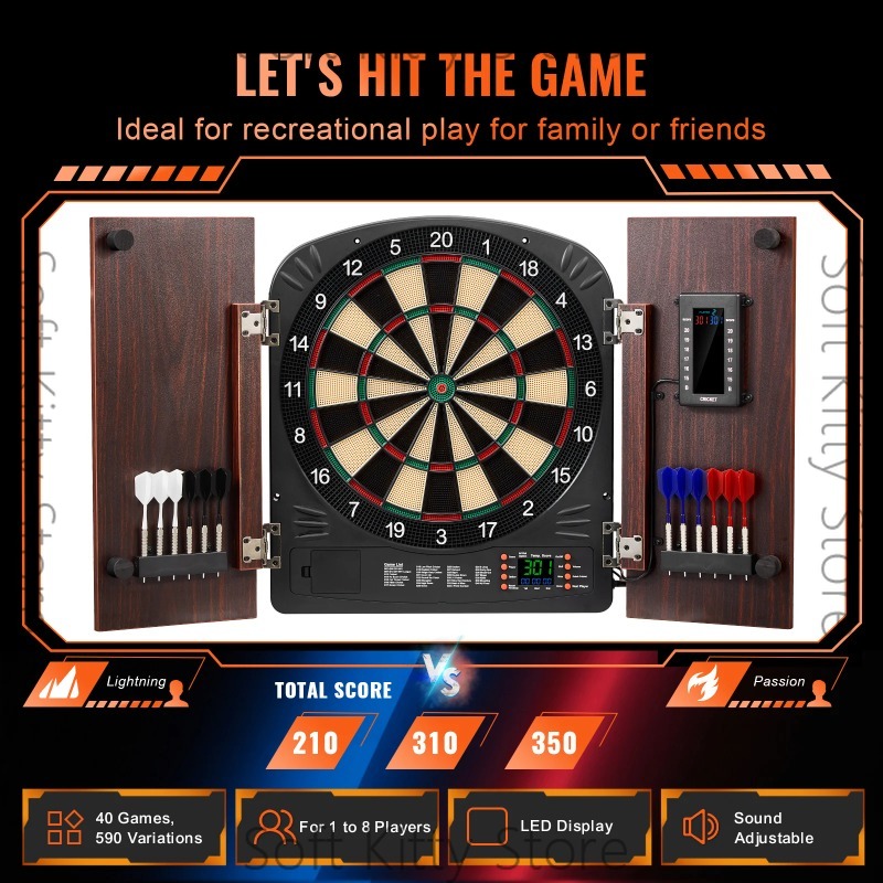 Electronic Dartboard Cabinet - 다트보드 및 캐비닛 세트, 숨김형 캐비닛,