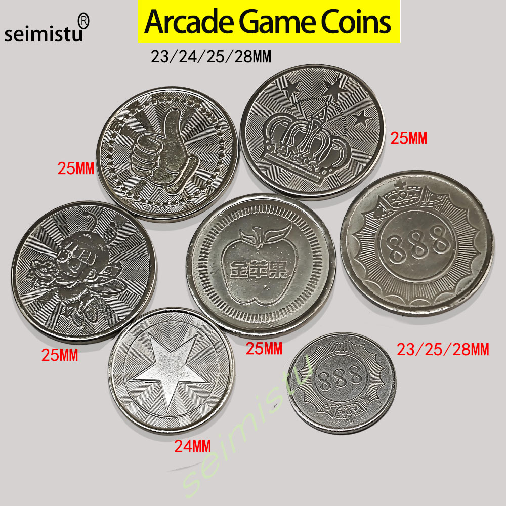 Arcade Vending & Laundry - 100개 스테인레스 스틸 23/24/25mm 토큰 크라운