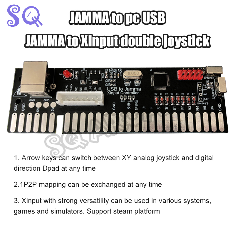USB-Jamma Xinput 컨트롤러 더블 조이스틱  - Coin Acceptor Selector 리뷰 및 가격