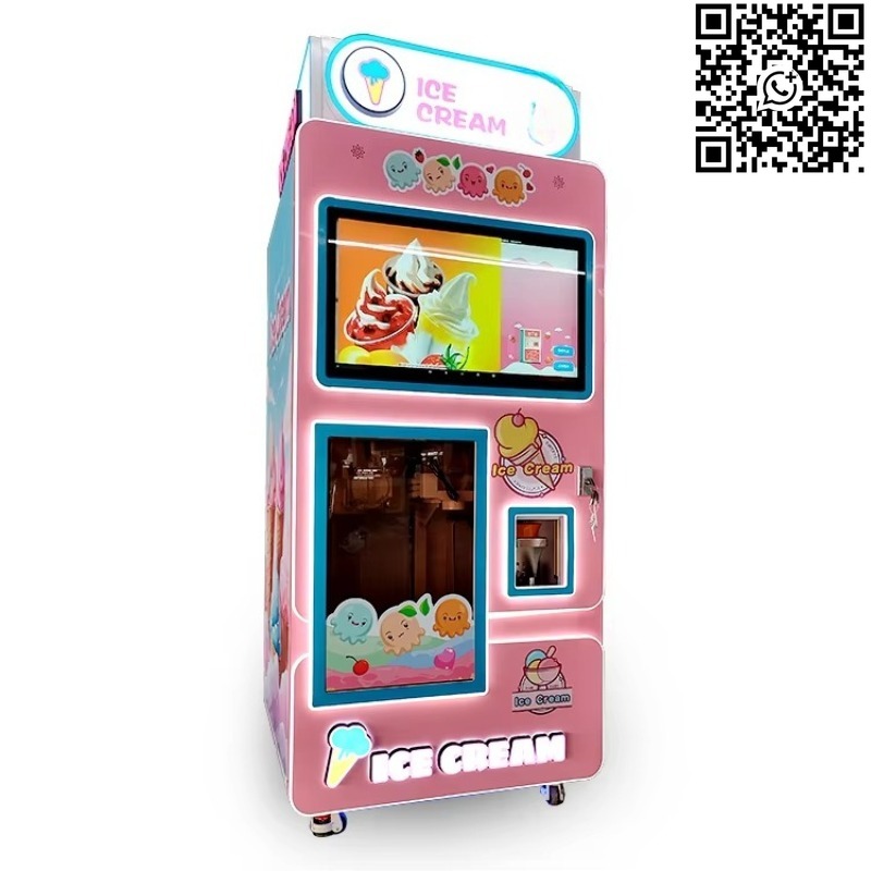 맞춤형 셀프 서비스 로봇 아이스크림 자판기 금속 자동  - Vending Machine Qr Code 리뷰 및 가격