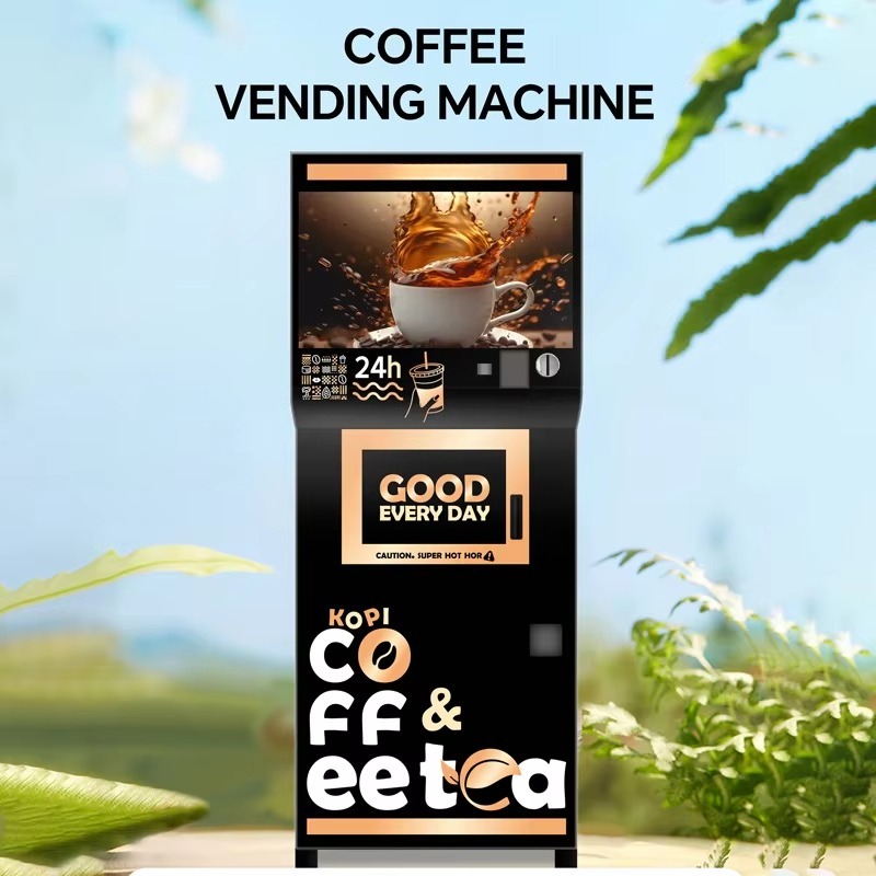 완전 자동 소형 실내외 커피 자판기 (QR 코드 결제, - Vending Machine Qr Code 리뷰 및 가격
