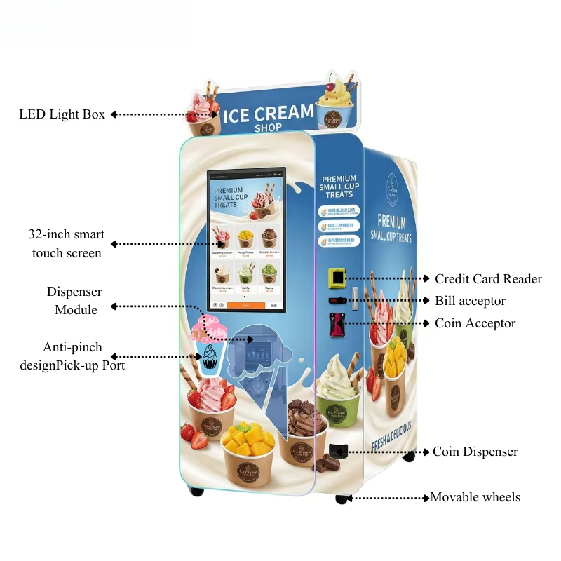 맞춤형 소프트 아이스크림 자판기 셀프 서비스 자동 빠른 - Popcorn Vending Machine 리뷰 및 가격