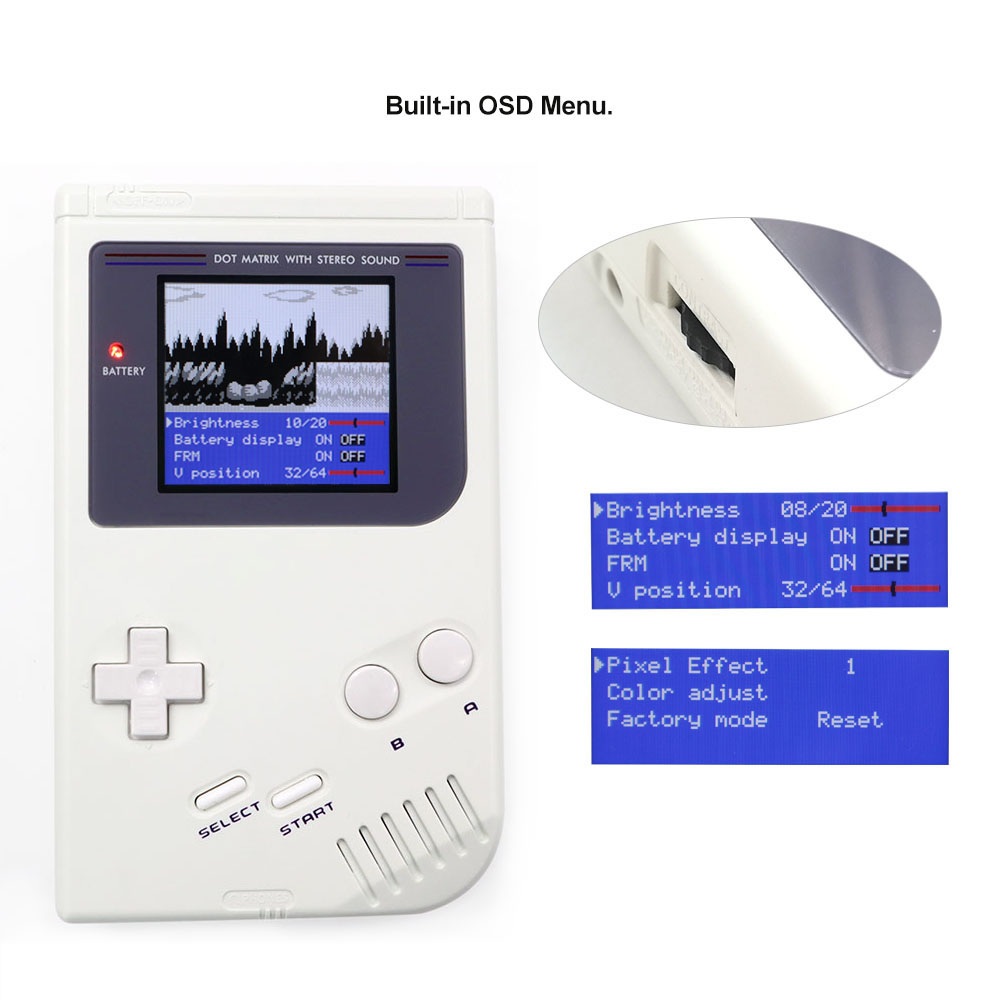 36가지 색상 변환 모드 RIPS 스크린 GBO DMG - Lcd Screen Arcade 리뷰 및 가격