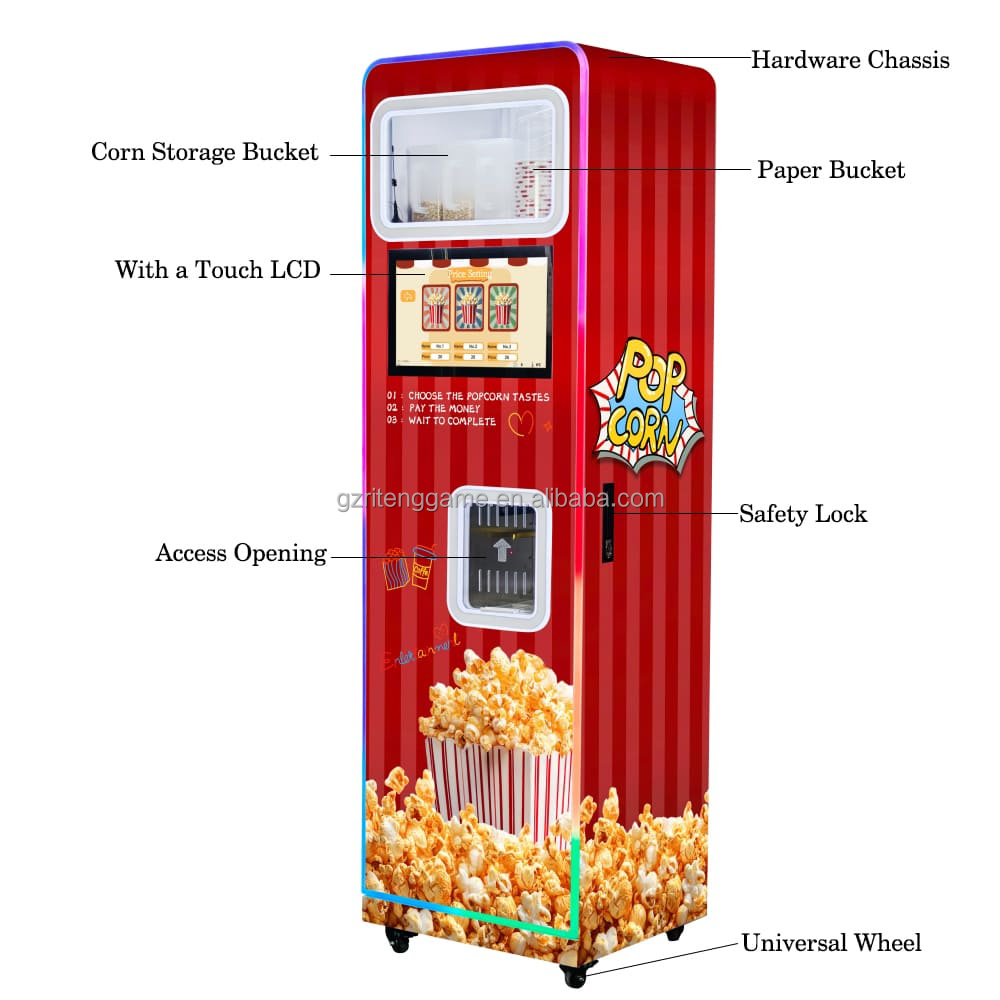전문 맞춤형 상업용 팝콘 제조 자동판매기 15.6인치  - Popcorn Vending Machine 리뷰 및 가격
